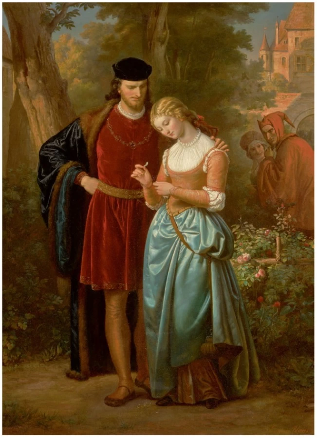 Faust e Margherita in giardino
